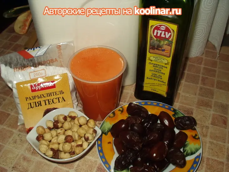 Морковно-финиковый кекс, для тех кто постится: шаг 1