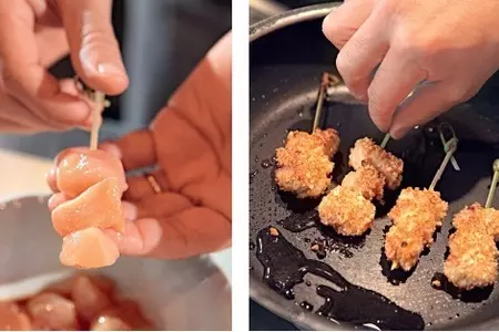 Куриные аростичини с арахисом: шаг 2