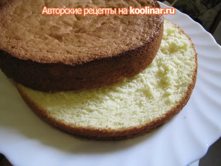 Торт бисквитный с безе: шаг 2