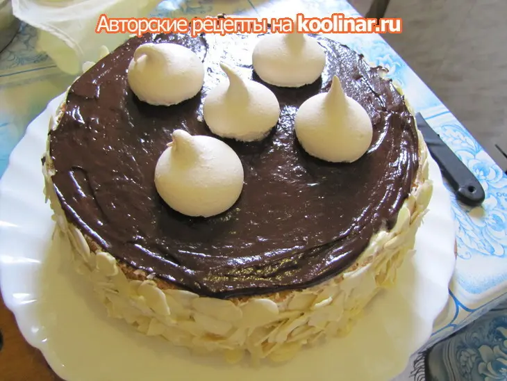 Торт бисквитный с безе: шаг 5