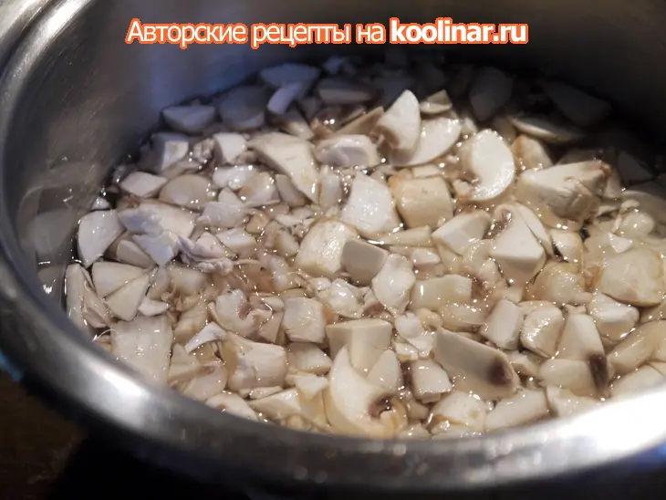 Тефтели с грибами „боровички“: шаг 2