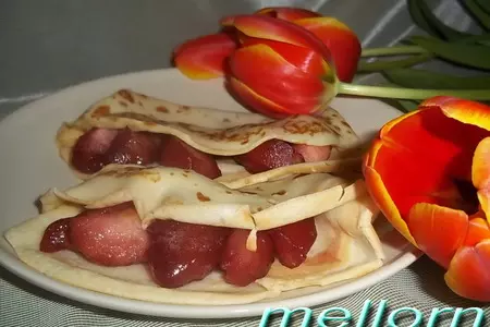 Блинчики с яблоками в вине: шаг 3