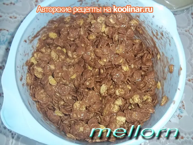 "шоко-корн" двух видов: шаг 1