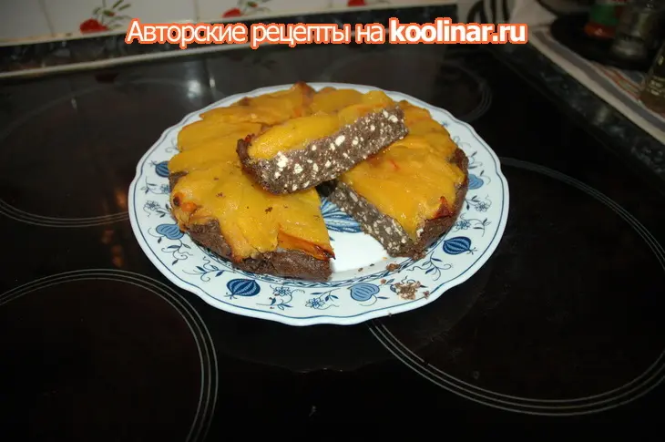 Запеканка творожно-шоколадная с хурмой: шаг 6