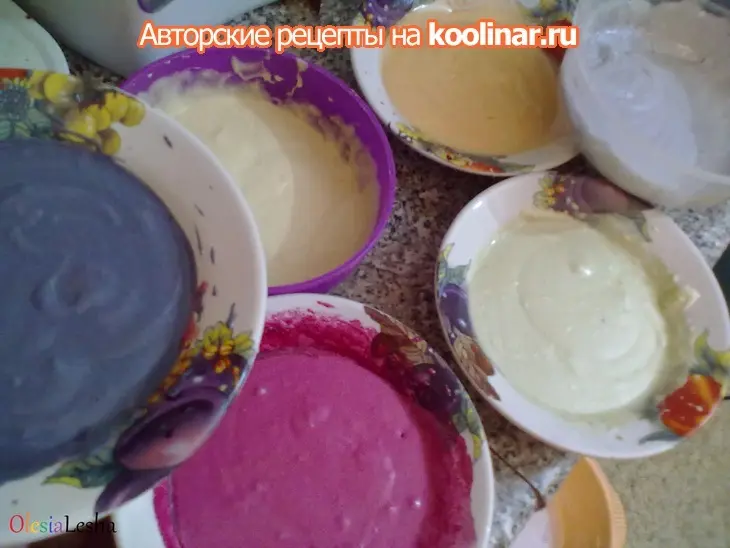 Мини-торт  "радужный"...с натуральными красителями))): шаг 11