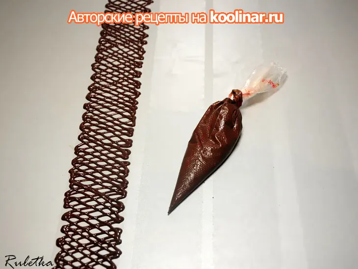 Торт с суфле и ягодной прослойкой "шоколадное кружево": шаг 23