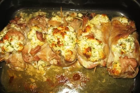 Куриные рулетики с адыгейским сыром: шаг 11