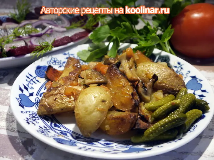 Картошка, запеченная с грибами и помидорами (постимся вкусно): шаг 6