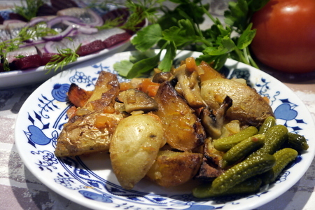 Картошка, запеченная с грибами и помидорами (постимся вкусно): шаг 6