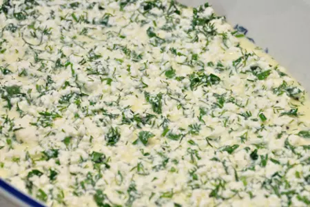 Блинная запеканка с мясным фаршем и творогом.: шаг 3