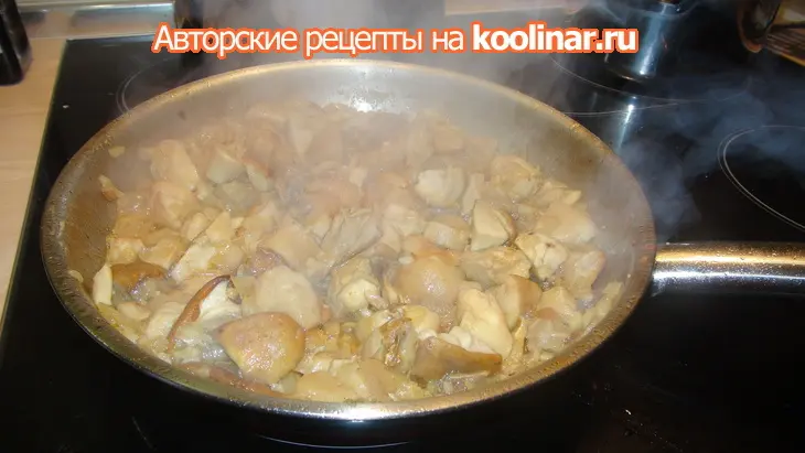 Перепела, фаршированные гречкой с белыми грибами, маскарпоне и розмарином (моя первая дуэль): шаг 7