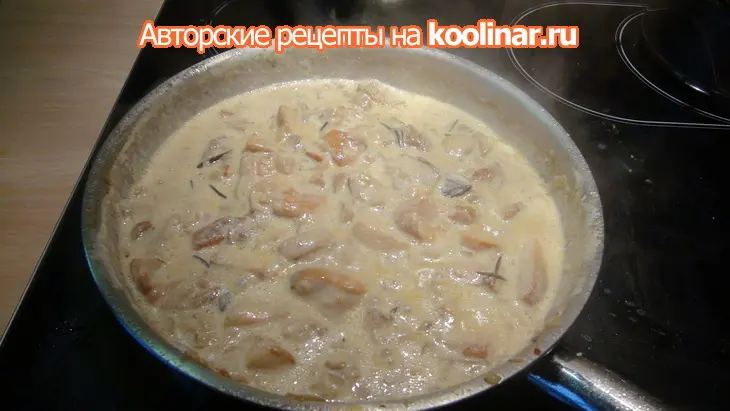 Перепела, фаршированные гречкой с белыми грибами, маскарпоне и розмарином (моя первая дуэль): шаг 8