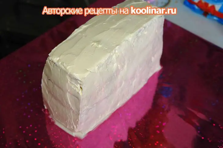 Торт "пианино" для моей талантливой крестницы кристины: шаг 11
