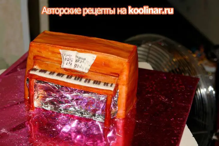Торт "пианино" для моей талантливой крестницы кристины: шаг 15