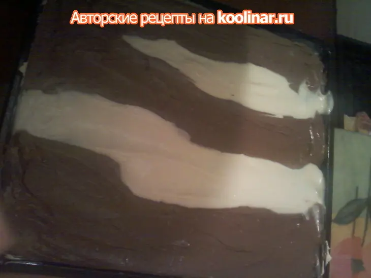 Торт - сметанник "зебра": шаг 5