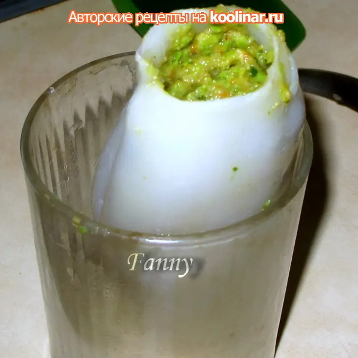 Феррара - фаршированные кальмары с соусом из тунца: шаг 7