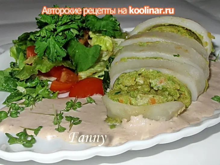 Феррара - фаршированные кальмары с соусом из тунца: шаг 9