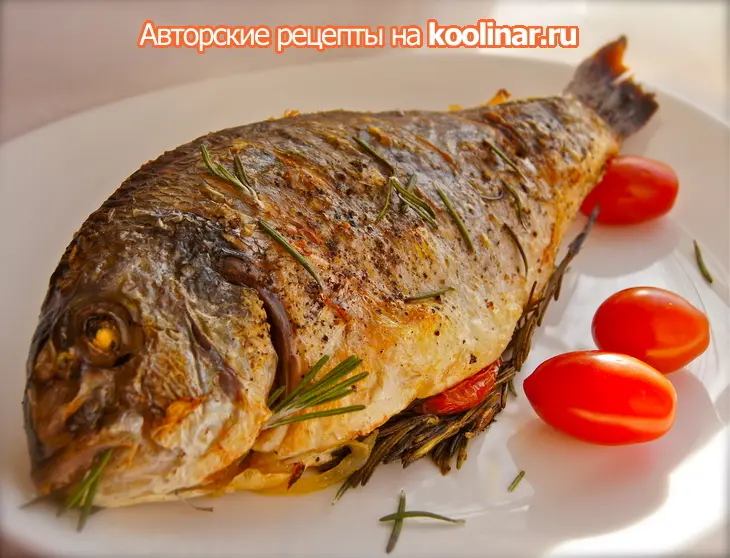 Дорада запеченная в духовке с розмарином: шаг 3