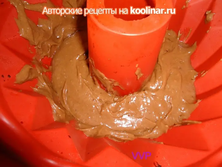 Шоколадный кекс с заварным кремом: шаг 2