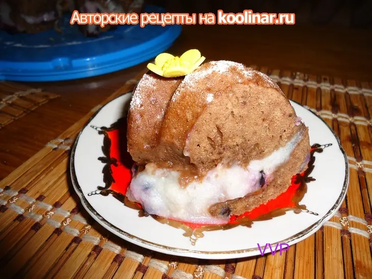 Шоколадный кекс с заварным кремом: шаг 7