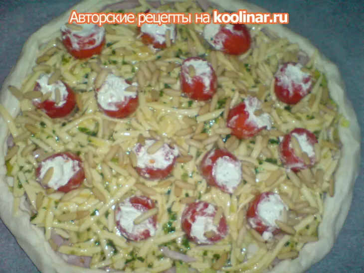 Закусочный тарт с фаршированными помидорками/torta salata con pomodorini  farciti: шаг 7