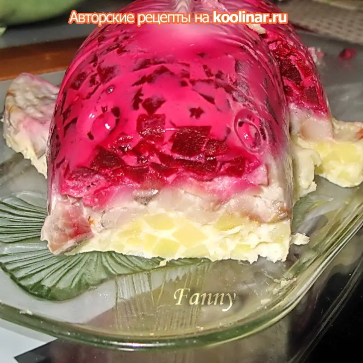 Селедка под шубой (желатиновая): шаг 4