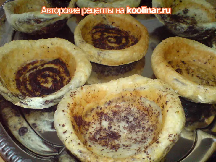 Пирожные-корзинки  "вишни &amp; шоколад": шаг 5