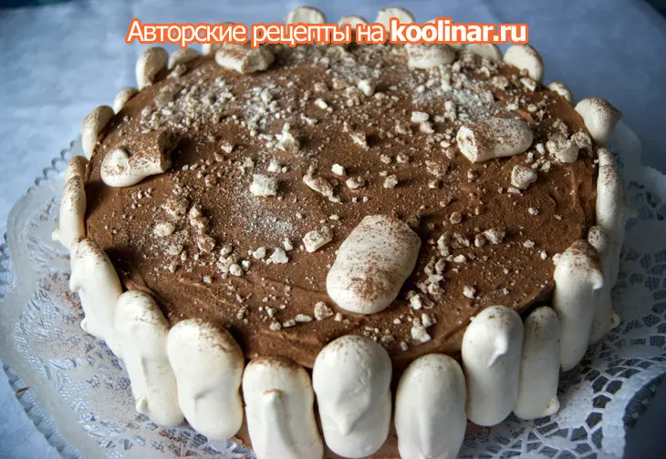 Миндальный торт с шоколадным крем-мусом "торжество": шаг 10