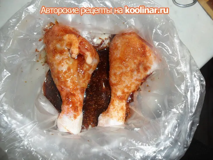 Маринованные куриные голени, с пюре и грибами.: шаг 2