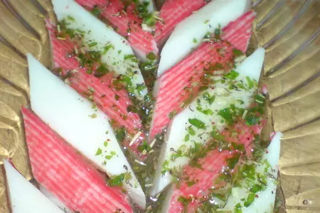 Маринованные ....крабовые палочки/закуска в стиле  antipasti: шаг 4