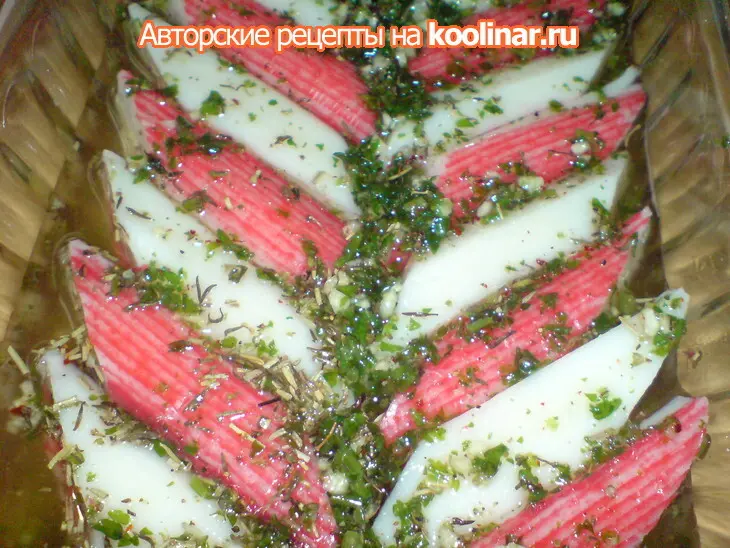 Маринованные ....крабовые палочки/закуска в стиле  antipasti: шаг 6