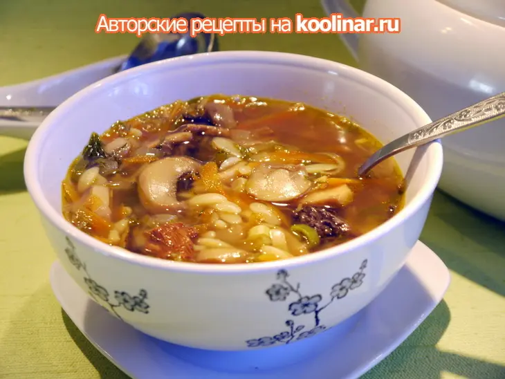 Грибной суп с пастой (постимся вкусно): шаг 6
