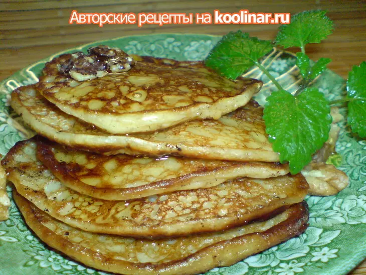 Грушевые оладьи на топлёном масле с мёдом ,почти ,как у джейми оливера: шаг 7