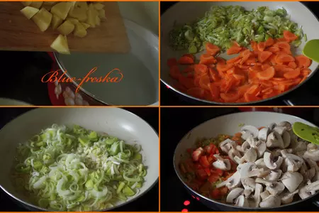 Сливочно-сырный суп с сёмгой и шампиньонами.: шаг 2