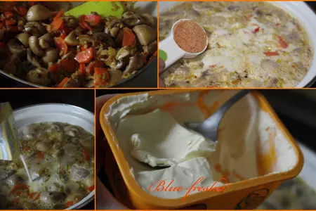 Сливочно-сырный суп с сёмгой и шампиньонами.: шаг 3
