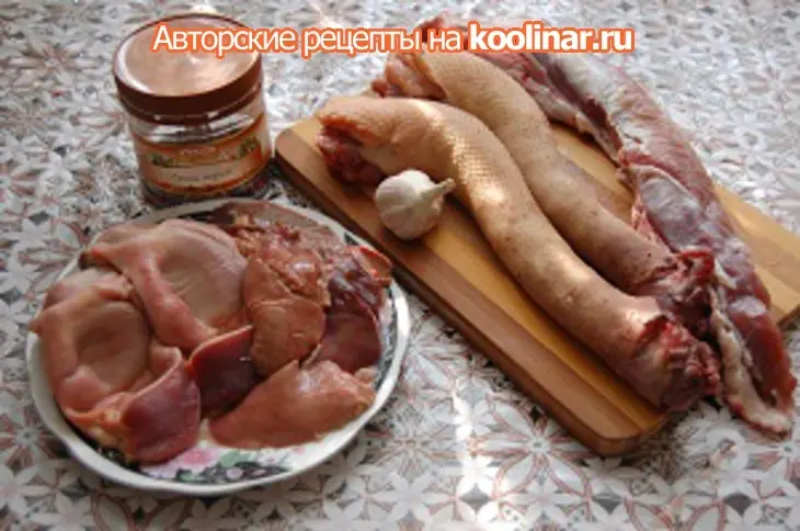 Гусиные шейки фаршированные "мозаика": шаг 1