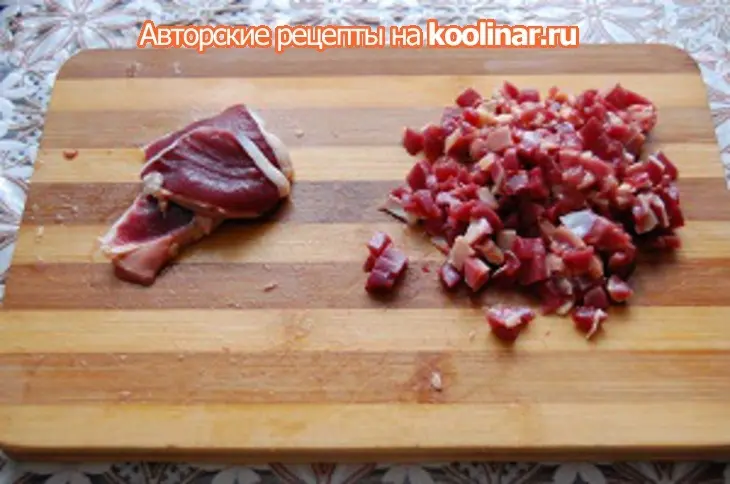 Гусиные шейки фаршированные "мозаика": шаг 3