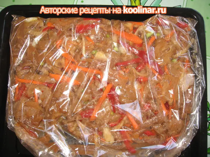 Куриное филе запечённое в пакете: шаг 4