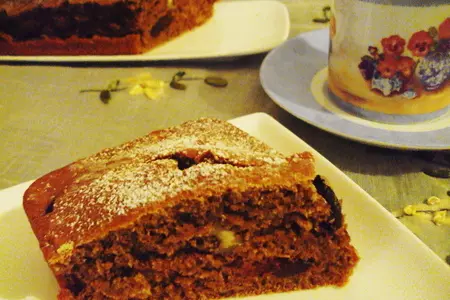 Кофейный кекс с черносливом и орехами.: шаг 9