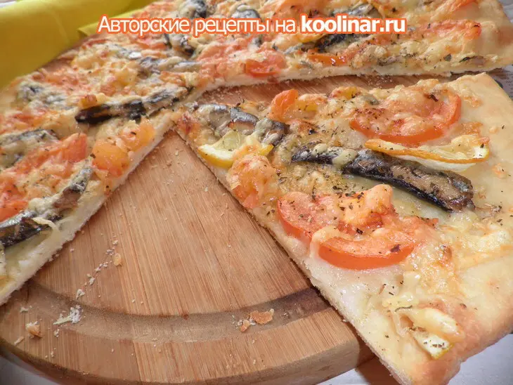Пицца со шпротами: шаг 6