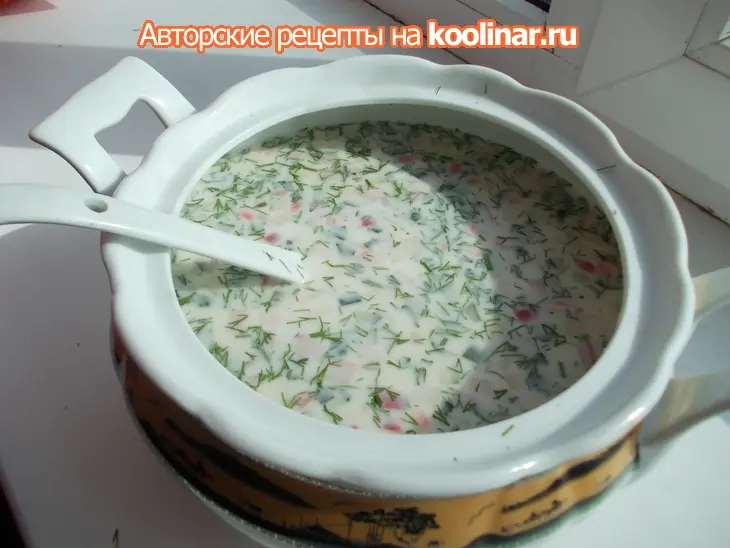 Окрошка с копченой курицей: шаг 1