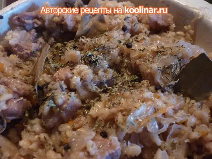 Мульгикапсад(mulgikapsad) (тушёная квашенная капуста с перловкой и свининой): шаг 4