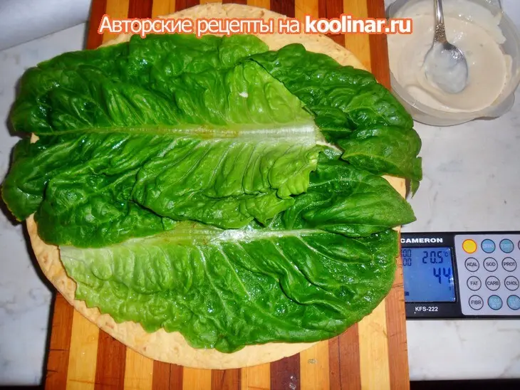 Ролл "цезарь".: шаг 4