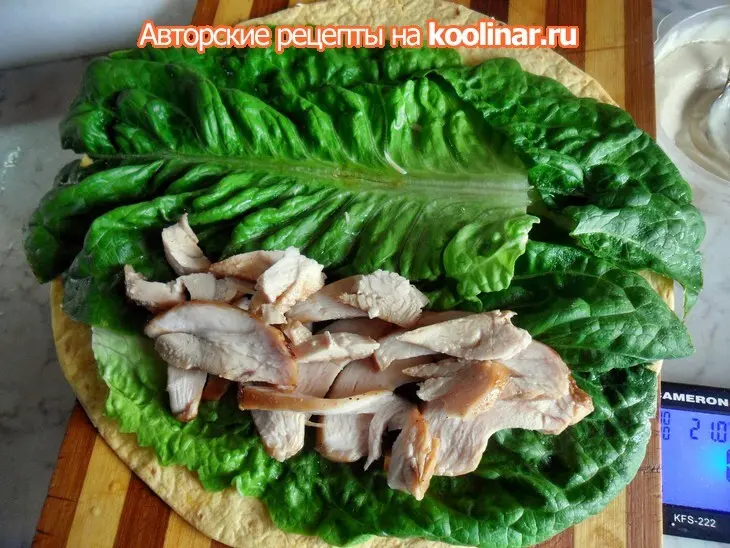 Ролл "цезарь".: шаг 5