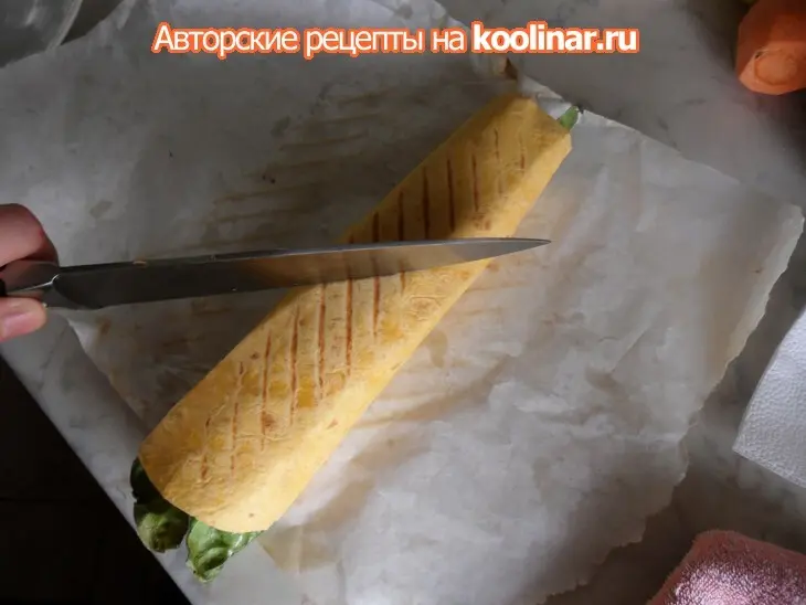 Ролл "цезарь".: шаг 7