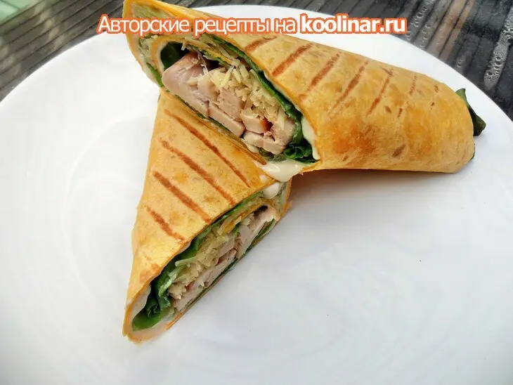 Ролл "цезарь".: шаг 8