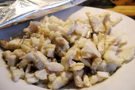 Паста с жареной рыбой, руколой и мятно-лимонным песто: шаг 4
