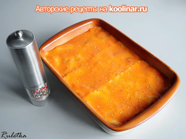 Лазанья из листов домашнего приготовления  "морская феерия".: шаг 19