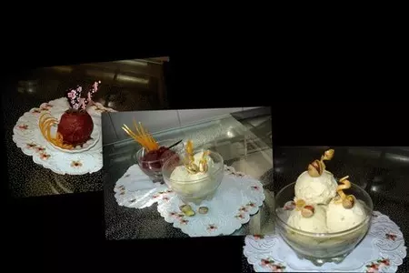 Gelato-самое вкусное итальянское мороженое! ассорти из фисташкового и свекольного мороженого.: шаг 1