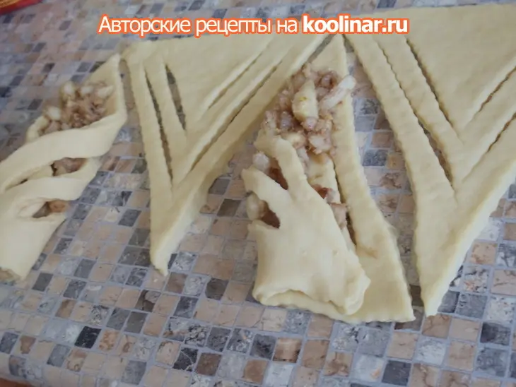 Печенье  с яблоками, корицей и орехами "чарох": шаг 4